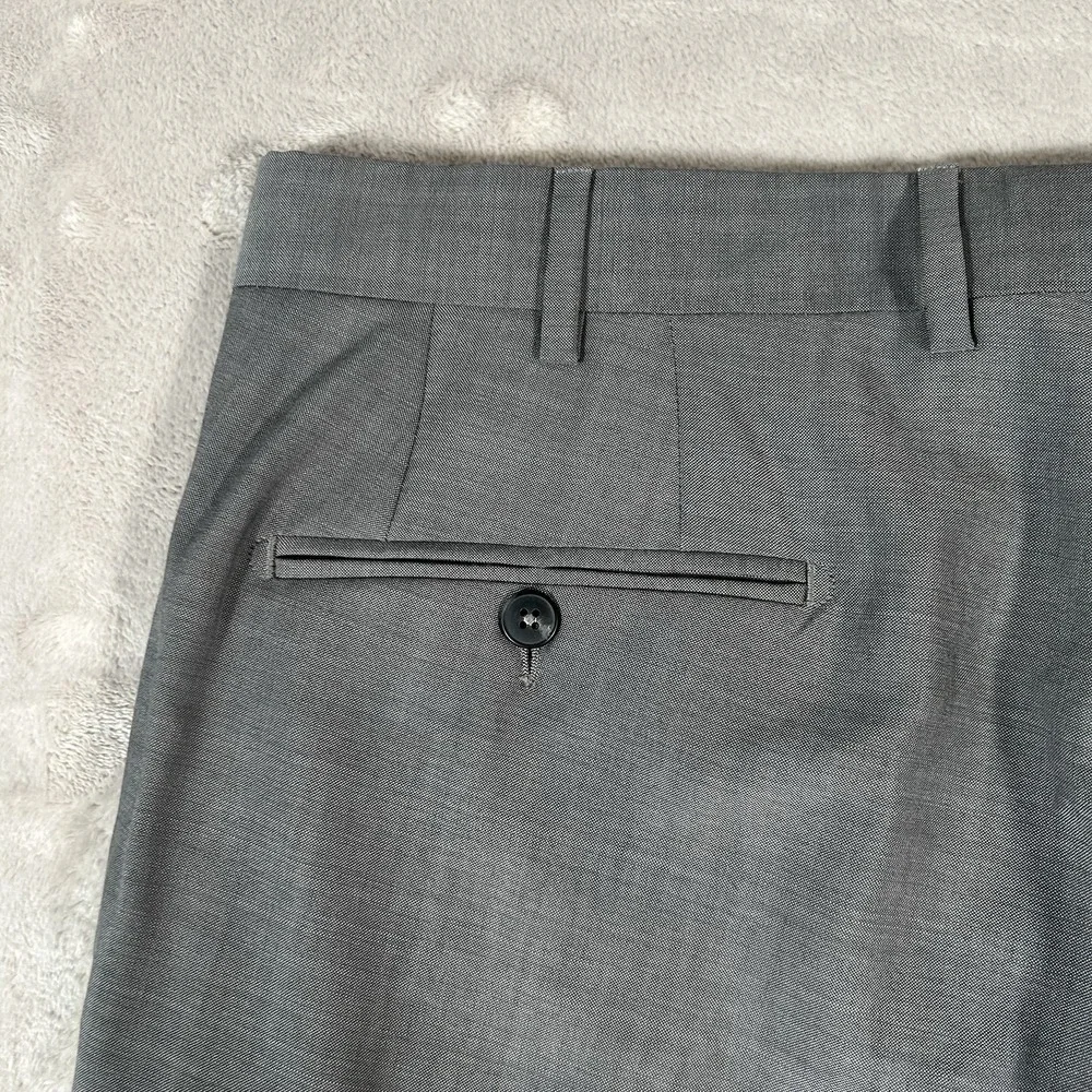 The Men's Store Bloomingdale's Pants Mens 38x30 Gray 100% Wool Made In Italy EUC